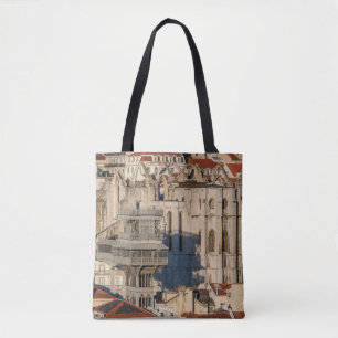 Altstadt von Lissabon mit Aussichtsturm und Kirche