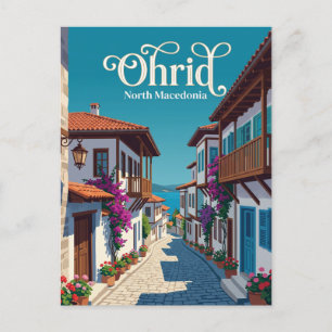 Altstadt von Ohrid Nordmazedonien Postkarte
