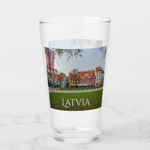 Altstadt von Riga im Herbst Glas