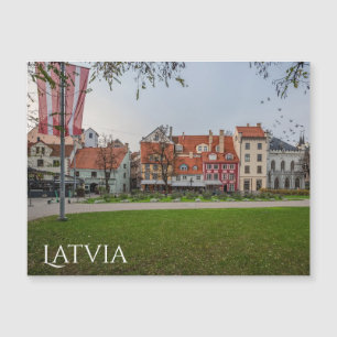 Altstadt von Riga im Herbst Magnetkarte