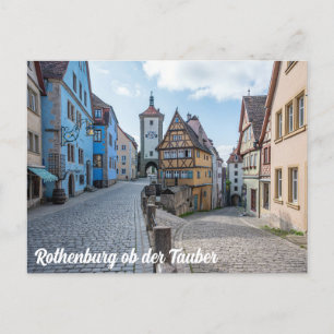 Altstadt von Rothenburg ob der Tauber, Deutschland Postkarte