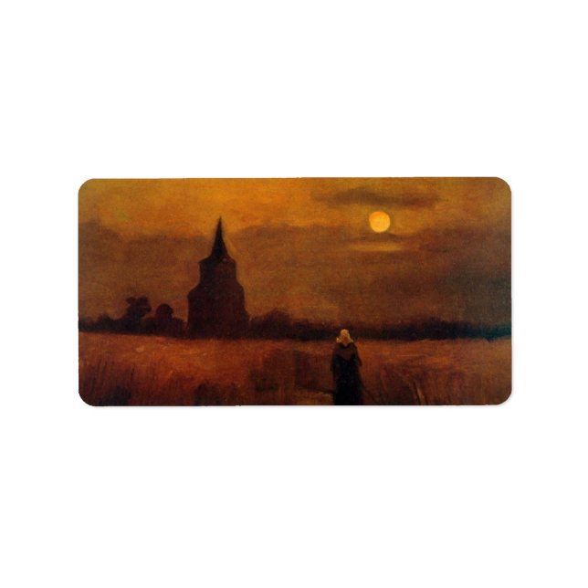 Altstadt von Vincent van Gogh Adressaufkleber (Vorne)