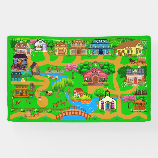 Altstadt zum Spielen 3x5 Banner (Horizontal)