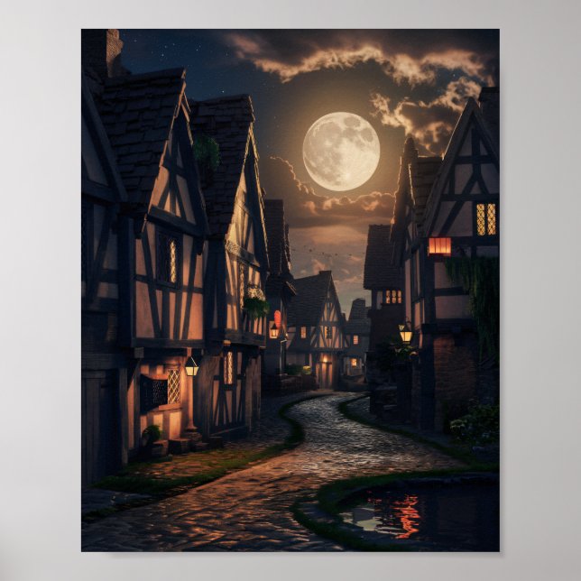 Altstädter Nacht Vollmond Poster (Vorne)