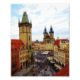 Altstädter Ring und Uhrturm Prag Fotodruck