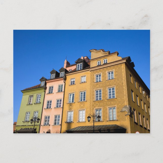 Altstadthäuser in Warschau Postkarte (Vorderseite)