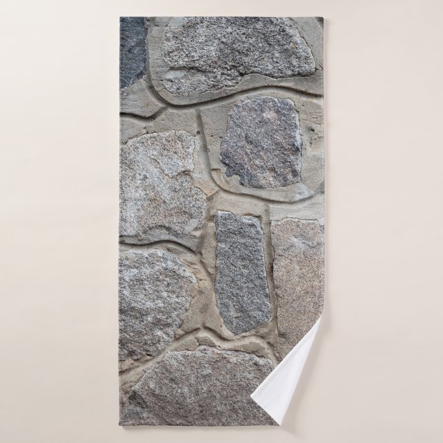 Altsteinmauerwerk, abstrakt, Architektur, h Badehandtuch (Badehandtuch)