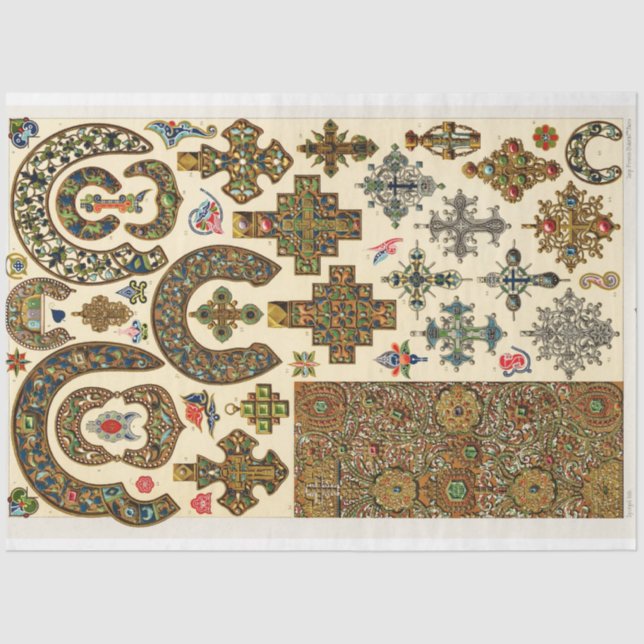 Altübergänge und Medaillen Dekoupage Seidenpapier (Vorderseite)