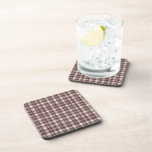 Altvioletter Pflaumen- und Creme-Tartan-Karo