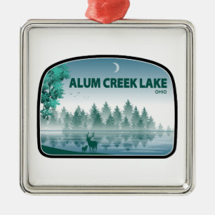 Alum Creek Lake Ohio Deer Ornament Aus Metall