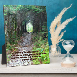 Alumhöhlenweg: Jeder Spaziergang mit der Natur...  Fotoplatte