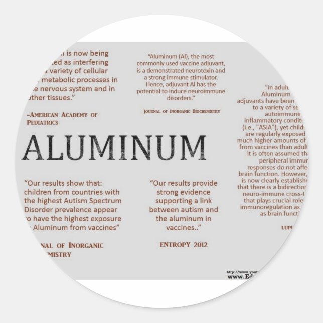 Aluminium1,png Runder Aufkleber
