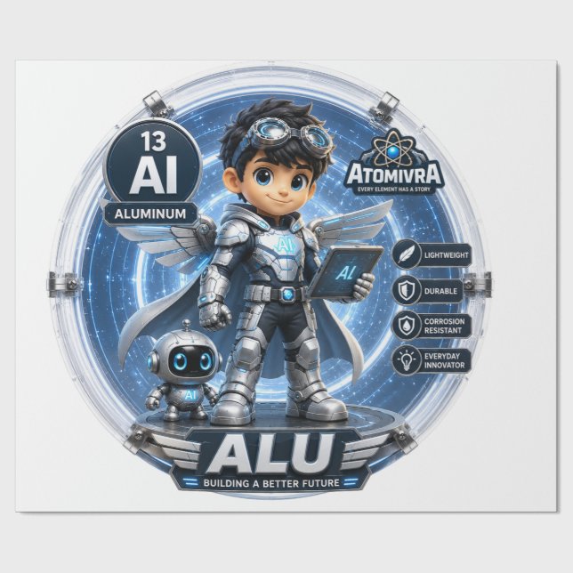 Aluminium  ATOMIVRA Geschenkpapier (Flach)