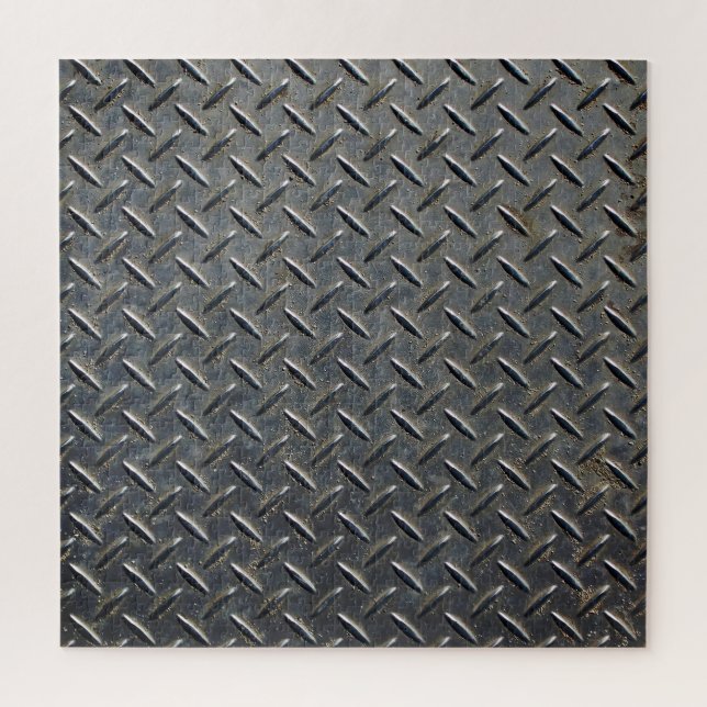 Aluminium Dunkel: Rhombus Shape Design Puzzle (Vertikal)