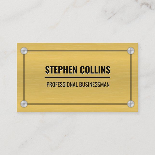 Aluminium-Metalle und Schrauben Visitenkarte (Vorderseite)