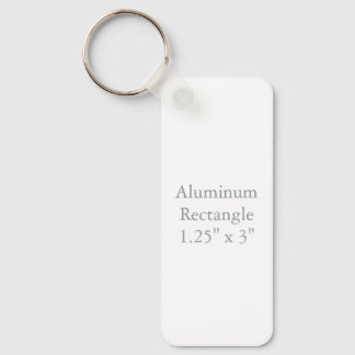 Aluminium-Rechteck, 3,18 cm x 7,62 cm Schlüsselanhänger
