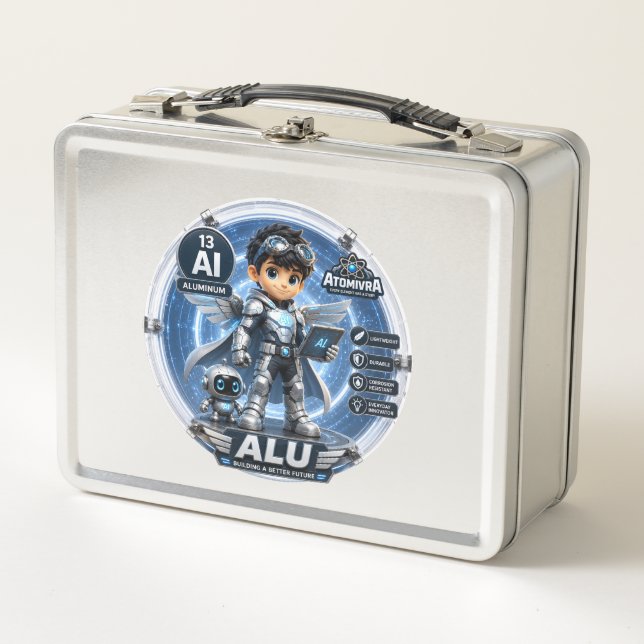 Aluminium von ATOMIVRA™ Metall Brotdose (Vorderseite)