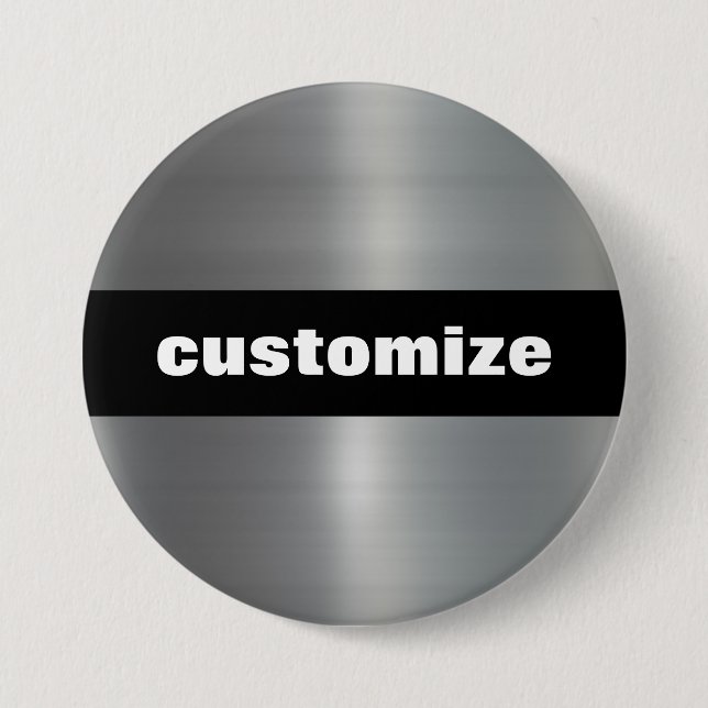 Aluminiumbürste Button (Vorderseite)