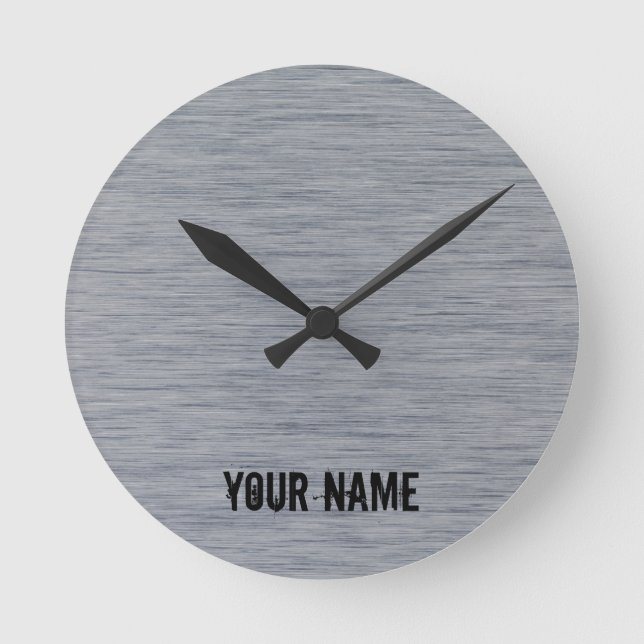 Aluminiumbürste Runde Wanduhr (Vorderseite)