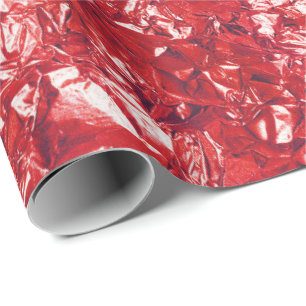 Aluminiumfolie-rotes klares metallisches geschenkpapier