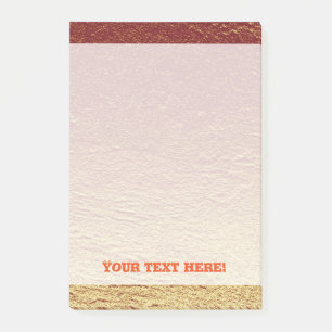 Aluminiumgrunge aus gebranntem Terrakotta Post-it Klebezettel