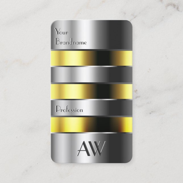 Aluminiumsilber kann gelbe Flüssigkeiten Imitat 3D Visitenkarte (Vorderseite)