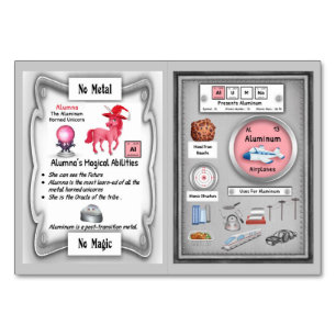 Alumna-Aluminium-Horn-Einhornhandelskarte Tischnummer