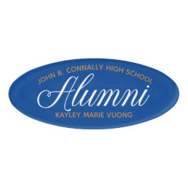 Alumni Blue Gold High School Custom Namenschild