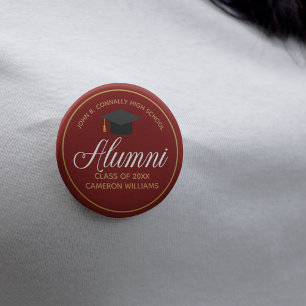 Alumni Maroon Gold High School Individuelle Name T Button