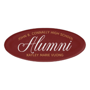 Alumni Maroon Gold High School Wiedersehen Custom Namenschild