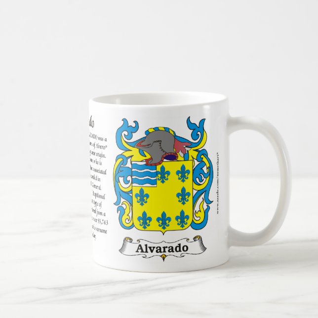 Alvarado Familien-Wappen Tasse (Rechts)