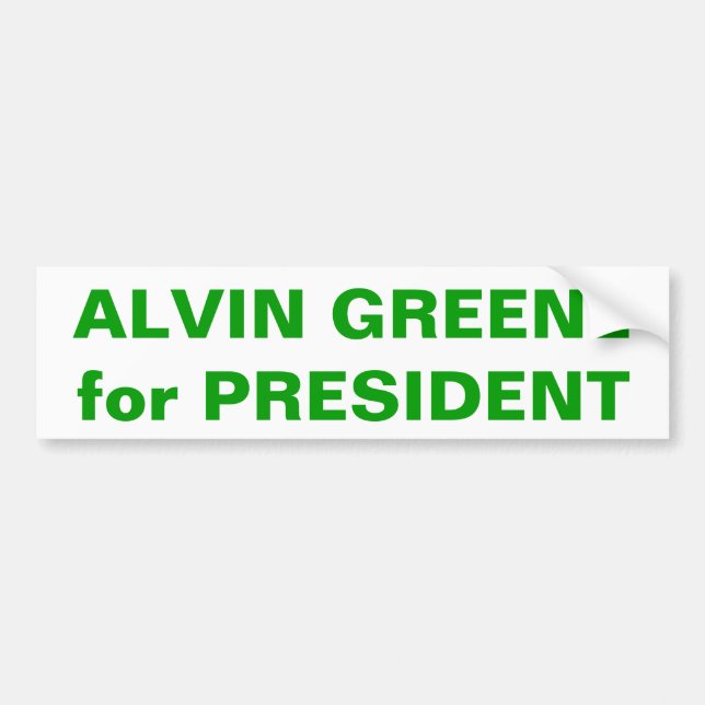 ALVIN GREENE für PRÄSIDENTEN Autoaufkleber (Vorne)