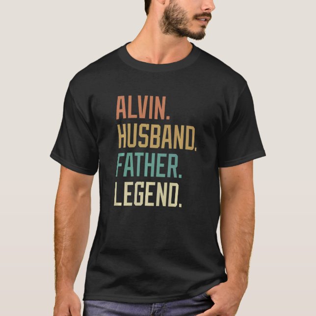 Alvin Husband Father Legend Father's Day Retro   T-Shirt (Vorderseite)