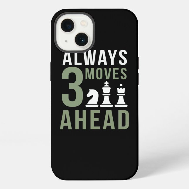 Always 3 Moves Ahead Chess iPhone Hülle (Rückseite)
