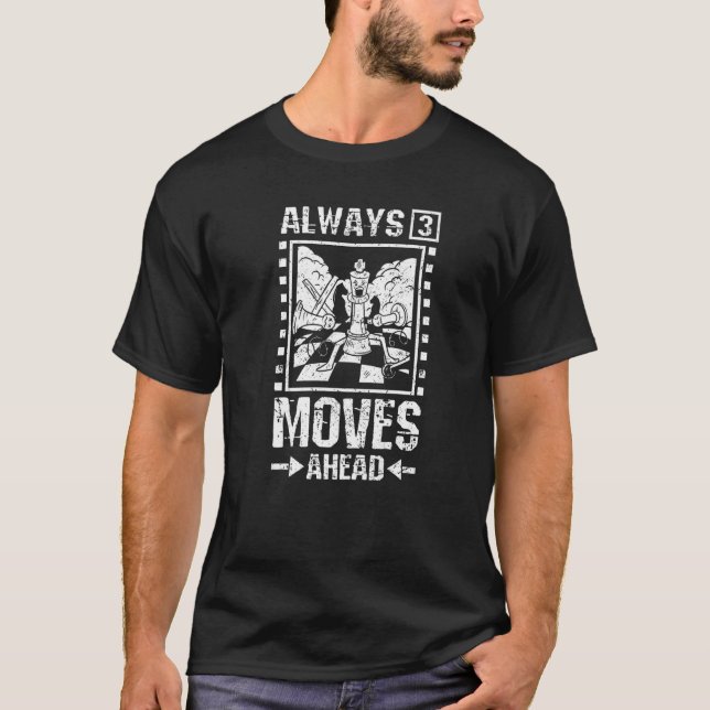 Always 3 moves ahead chess Premium T-Shirt (Vorderseite)