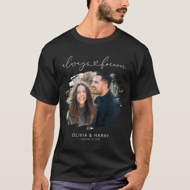Always And Forever Couple Photo  T-Shirt (Vorderseite)
