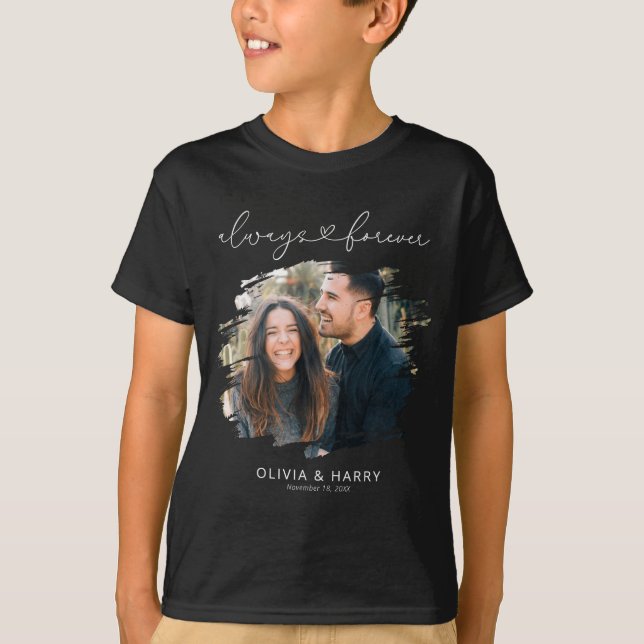 Always And Forever Couple Photo  T-Shirt (Vorderseite)