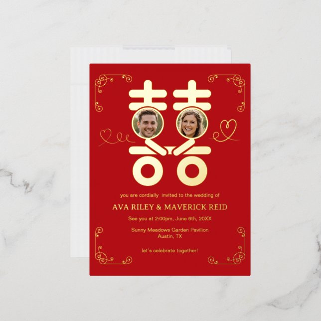 always in love foil invitation postcard folie einladungspostkarte (Umschlag)