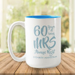 Always Right Fun 60th Wedding Anniversary Zweifarbige Tasse<br><div class="desc">Die perfekte 60th wedding anniversary gift for Mrs. Always Right. Personalize with the name and wedding year. A fun,  einzigartig und customisable gift to celebrate anyone's wedding anniversary. Designed by Thisisnotme ©</div>
