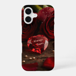 Always Yours Red Rose Romantic Valentine Aesthetic iPhone 16 Hülle