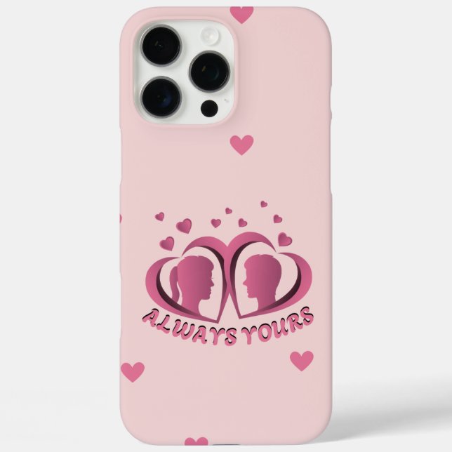 Always Yours Romantic Couple Hearts Phone Case (Rückseite)