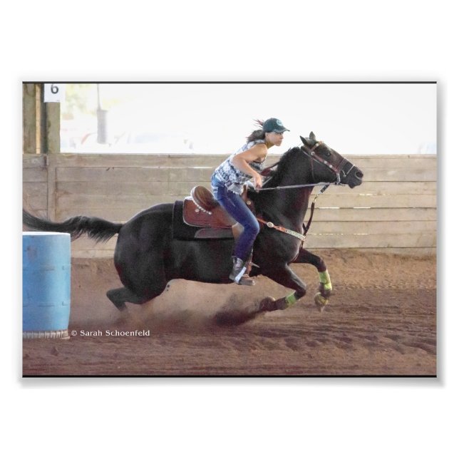 Alycia Barrel Race Fotodruck (Vorne)