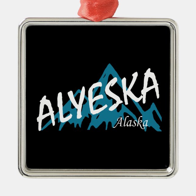 Alyeska Alaska Ornament Aus Metall (Vorne)