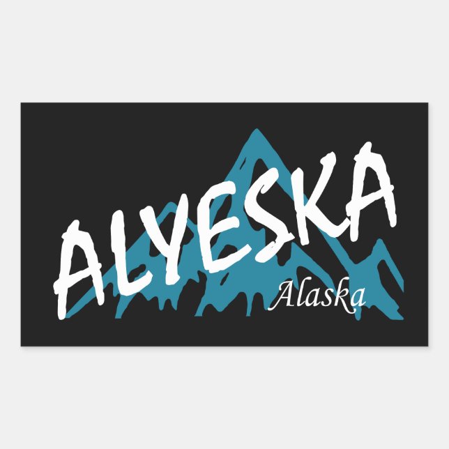 Alyeska Alaska Rechteckiger Aufkleber (Vorderseite)