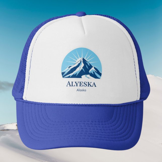 Alyeska Alaska ski resort vacation Hat Truckerkappe (Von Creator hochgeladen)