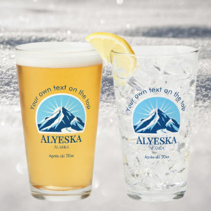 Alyeska Alaska Skigebiet trinkt Bier Glas