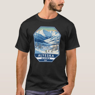 Alyeska Alaska Winter Reise Kunst Vintage T-Shirt