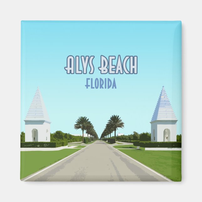 Alys Beach Florida Golfküste Vintag Magnet (Vorne)