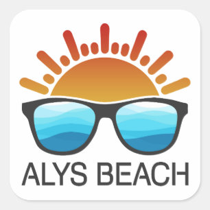 Alys Beach-Sonnenbrille Quadratischer Aufkleber