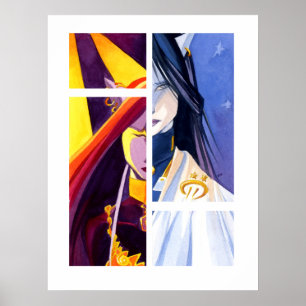 Alysha's Fall Stainted Glass Window Poster